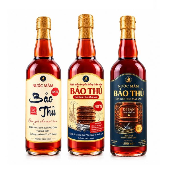 Combo 3 Chai Nước Mắm Bảo Thủ 35°N + 40°N + 43°N